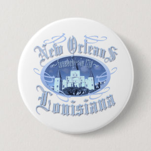 Badge Rond 7,6 Cm La Nouvelle-Orléans Louisiane