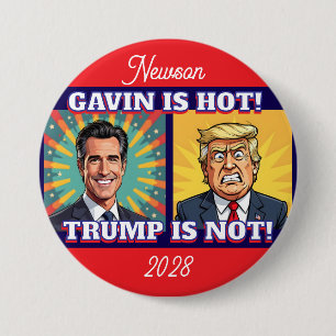 Badge Rond 7,6 Cm La presse est chaude, Trump n'est pas Politique
