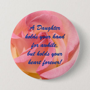 Badge Rond 7,6 Cm La prise de fille vos boutons de coeur de main
