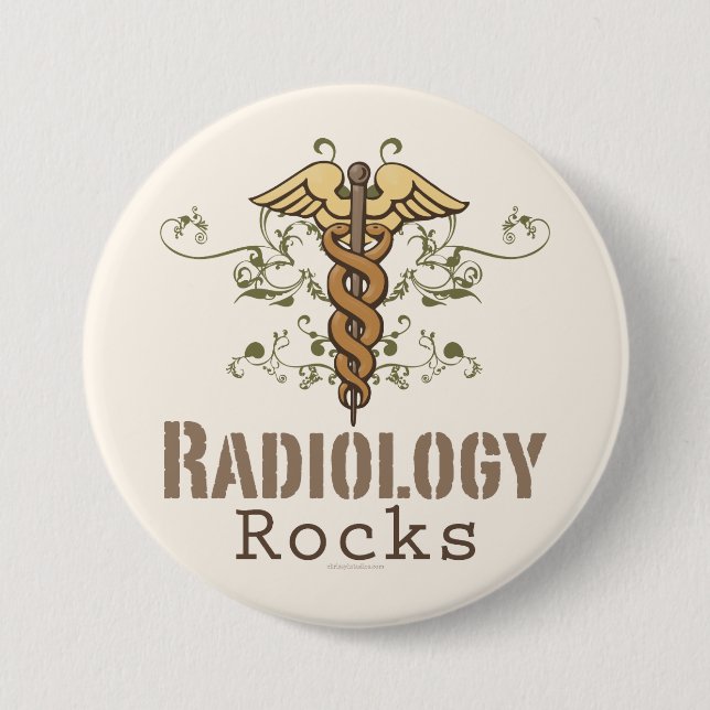 Badge Rond 7,6 Cm La radiologie bascule le bouton (Devant)