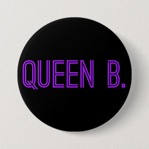 Badge Rond 7,6 Cm La Reine B. Button (raisin)