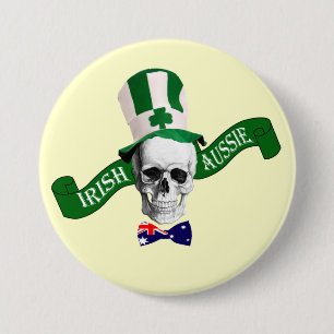 Badge Rond 7,6 Cm La Saint Patrick australienne irlandaise