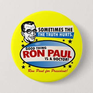 Badge Rond 7,6 Cm La vérité blesse le bouton de Ron Paul
