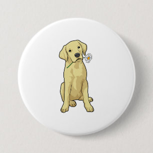 Badge Rond 7,6 Cm Labrador Daisy