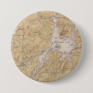 Badge Rond 7,6 Cm Lac Cranberry, Wanakena, région de la rivière Oswe