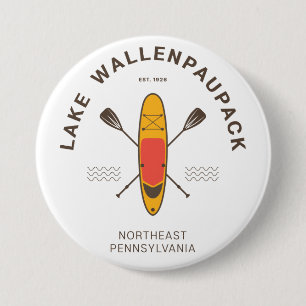 Badge Rond 7,6 Cm Lake Wallenpaupack Pennsylvania Paddle Boarding