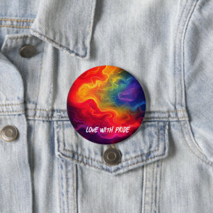 Badge Rond 7,6 Cm L'amour avec l'Art numérique de fierté