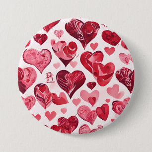 Badge Rond 7,6 Cm L'amour est dans le design Air- coeur