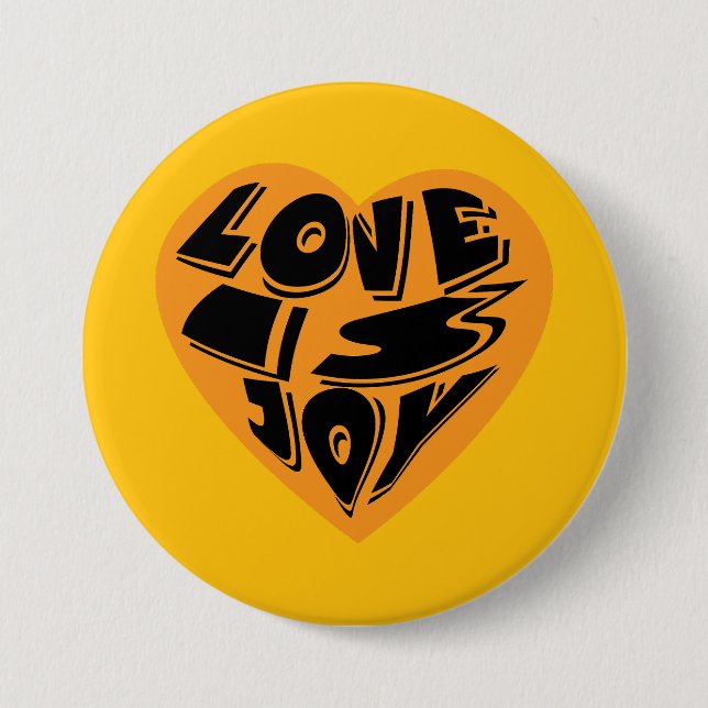 Badge Rond 7,6 Cm L'amour est Joie (Devant)