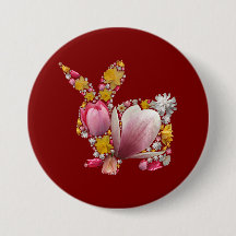 Lapin de Pâques floral