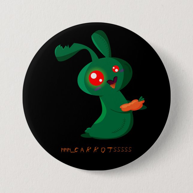 Badge Rond 7,6 Cm Lapin de zombi (Devant)