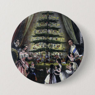 Badge Rond 7,6 Cm L'Arbre de Noël de la Reine Victoria