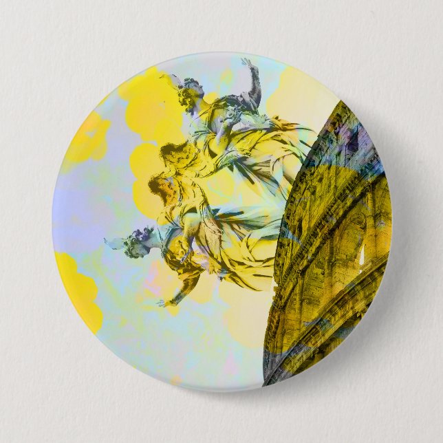 Badge Rond 7,6 Cm L'art cool de Rome éléments de manière branchée (Devant)