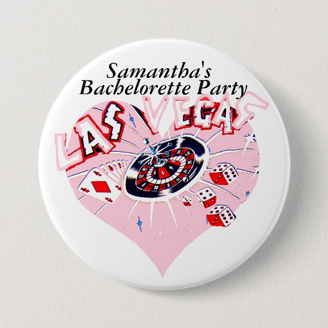 Badge Rond 7,6 Cm Las Vegas Bachelorette (Devant)