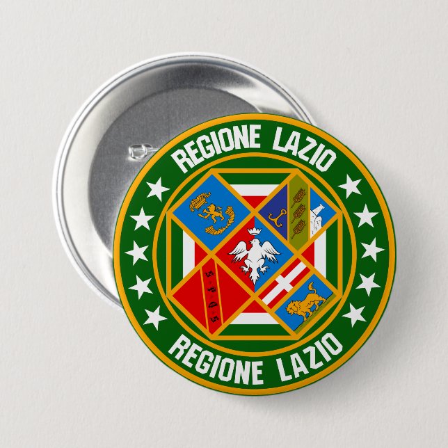 Badge Rond 7,6 Cm Latium (Devant & derrière)