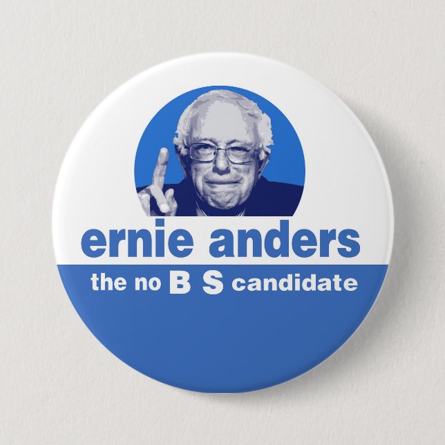Badge Rond 7,6 Cm L'aucun candidat des BS (Devant)