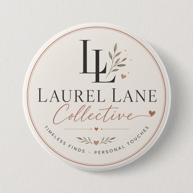 Badge Rond 7,6 Cm Laurel Lane Designs  (Devant)