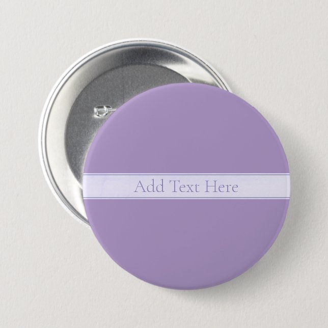 Badge Rond 7,6 Cm Lavande Lumière Personnalisable Purple (Devant & derrière)