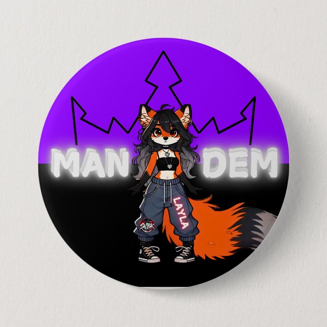 Badge Rond 7,6 Cm Layla - Collection Mandem - SVBK - SILVERBCKK TTV (Devant)
