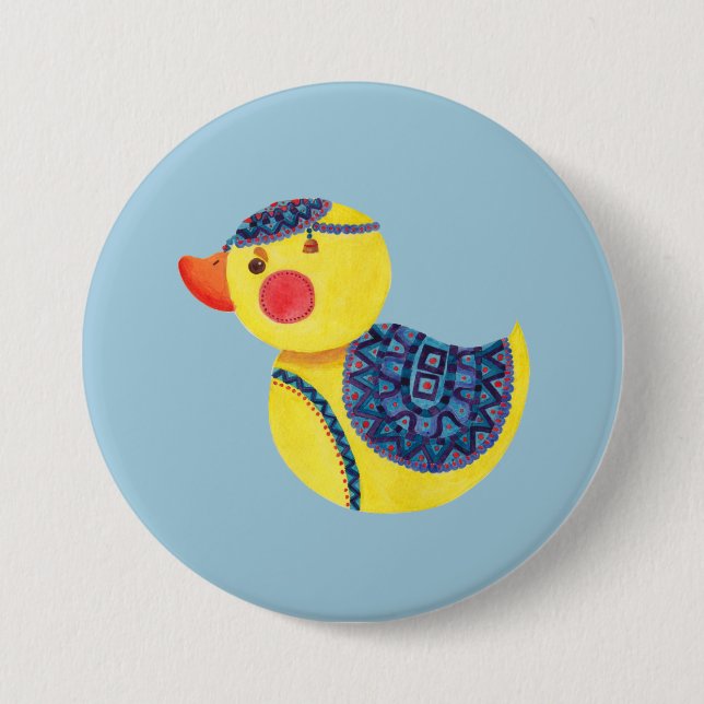 Badge Rond 7,6 Cm Le canard mignon (Devant)