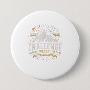 Badge Rond 7,6 Cm Le Défi Welsh 3 Peaks Shirt The Mount