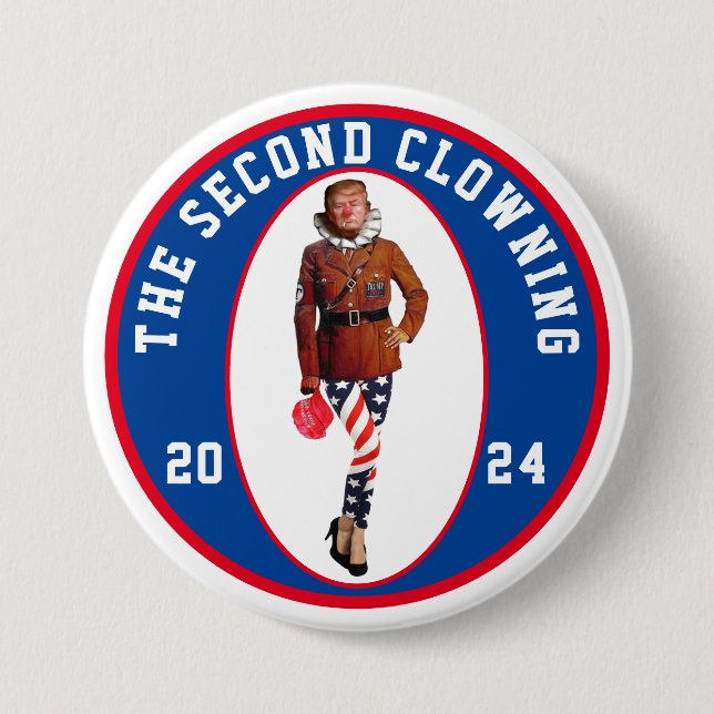 Badge Rond 7,6 Cm Le deuxième clown (Devant)