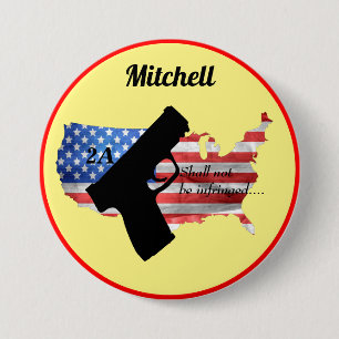 Badge Rond 7,6 Cm Le Drapeau Personnalisé Ne Doit Pas Être Violé Pis