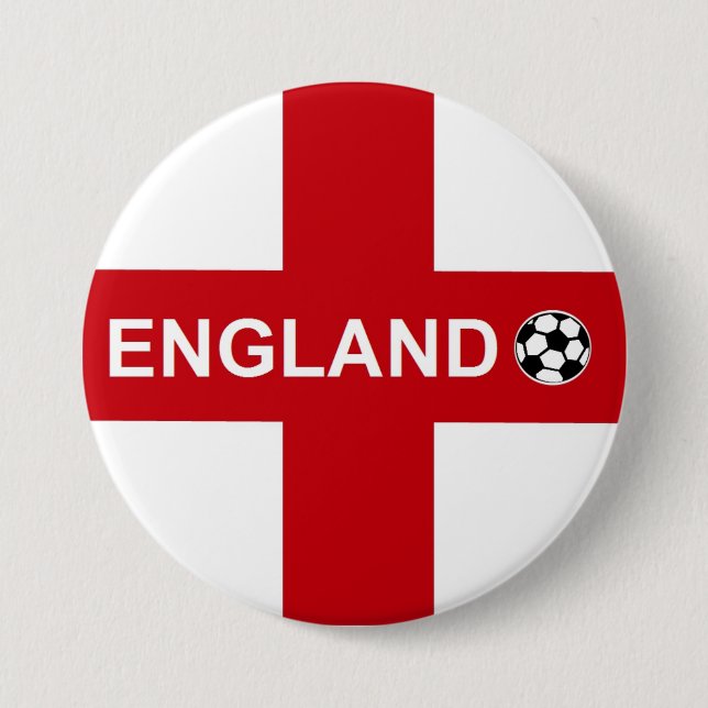Badge Rond 7,6 Cm Le football de l'Angleterre (Devant)