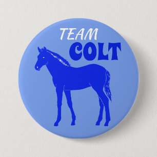 Badge Rond 7,6 Cm Le genre bleu "de colt d'équipe" indiquent