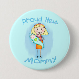 Badge Rond 7,6 Cm Le jour de mère/nouvelle maman
