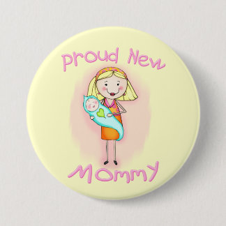 Badge Rond 7,6 Cm Le jour de mère/nouvelle maman