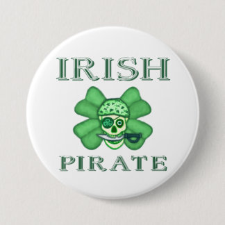 Badge Rond 7,6 Cm Le jour de St Patrick d'Irlandais pirate le bouton