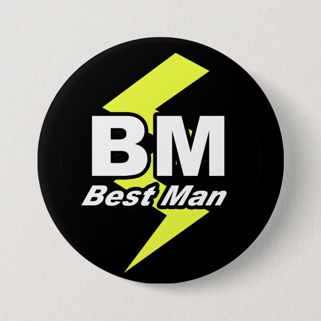 Badge Rond 7,6 Cm Le meilleur bouton d'homme (Devant)