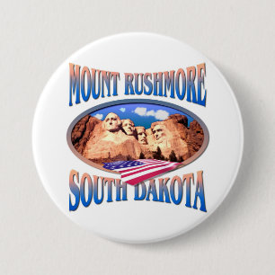 Badge Rond 7,6 Cm Le mont Rushmore