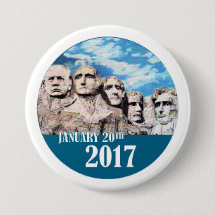 Badge Rond 7,6 Cm Le mont Rushmore, le 20 janvier 2017