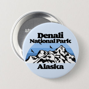 Badge Rond 7,6 Cm Le Parc national de Denali