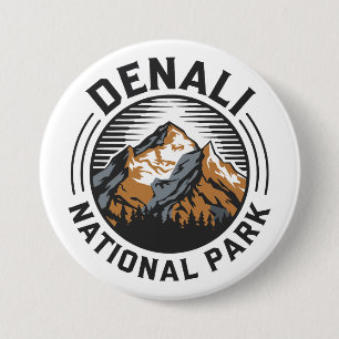Badge Rond 7,6 Cm Le Parc national de Denali