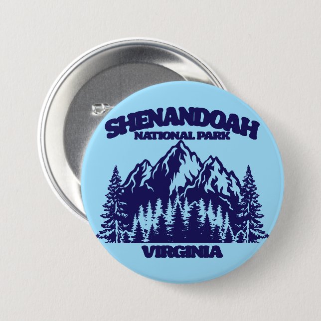 Badge Rond 7,6 Cm Le Parc national de Shenandoah (Devant & derrière)
