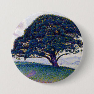 Badge Rond 7,6 Cm Le Pin Bonaventure, peinture à l'huile, Paul Signa