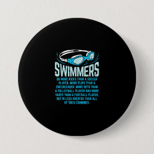Badge Rond 7,6 Cm Le Poison de Swimming Lover