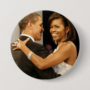 Badge Rond 7,6 Cm Le président Barack & Michele Obama