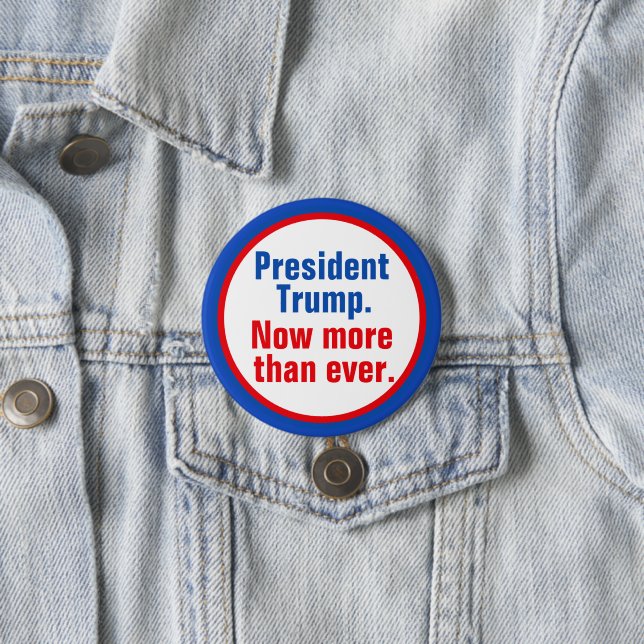 Badge Rond 7,6 Cm Le Président Trump (En situation)
