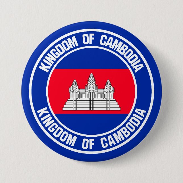 Badge Rond 7,6 Cm Le problème du cycle cambodgien (Devant)