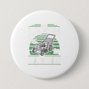 Badge Rond 7,6 Cm Le Ranger De Pelouse Drôle Mower Gras