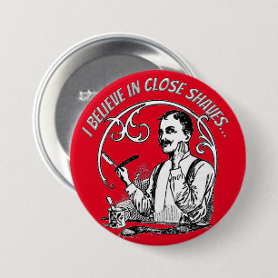 Badge Rond 7,6 Cm Le rasage classique d'un homme