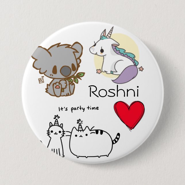Badge Rond 7,6 Cm Le Roshni aléatoire (Devant)