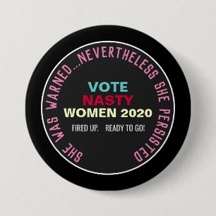 Badge Rond 7,6 Cm Le vote 2020 MÉCHANTS RÉSISTENT à des boutons d