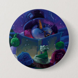Badge Rond 7,6 Cm Lecture hivernale