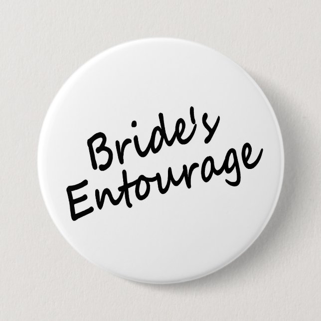 Badge Rond 7,6 Cm L'entourage de la jeune mariée (Devant)