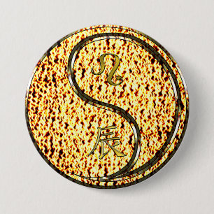 Badge Rond 7,6 Cm Léo & Dragon de Feu
